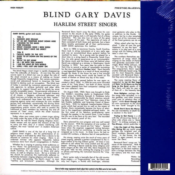 Blind Gary Davis - Harlem Street Singer