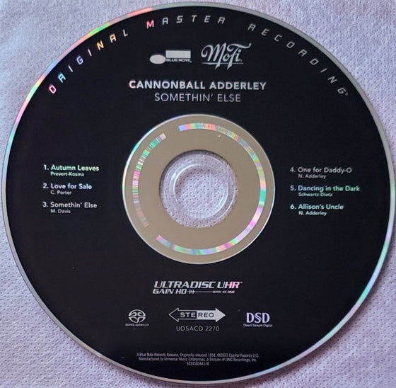 Cannonball Adderley - Somethin' Else (SACD, MOFI, LIMITED NUMBERED EDITION) - Audiophile