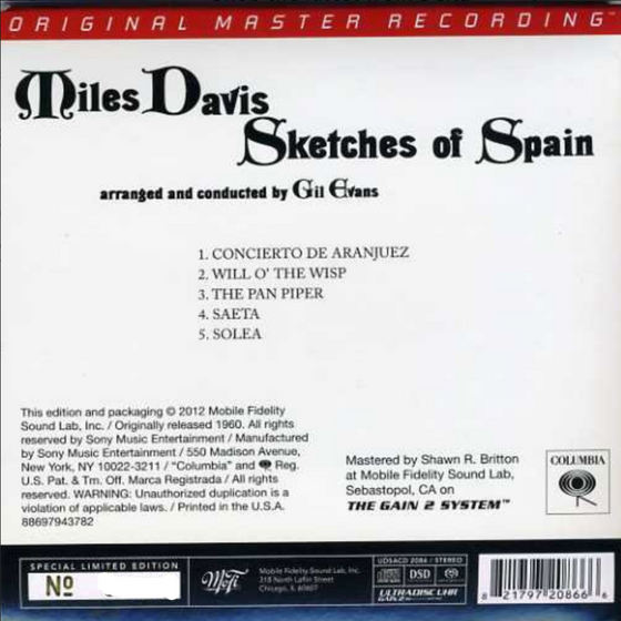 Miles Davis - Sketches of Spain (Hybrid SACD, Limited Numbered Edition) - Audiophile