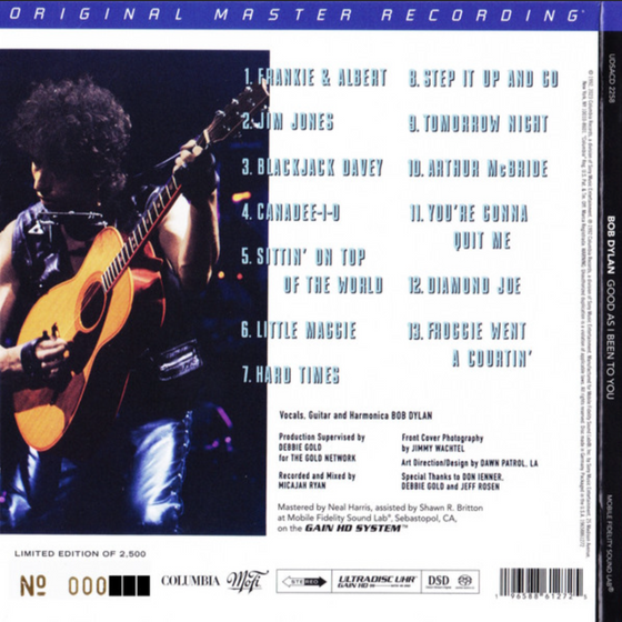 Bob Dylan - Good As I Been To You (Hybrid SACD, Ultradisc UHR) - Audiophile