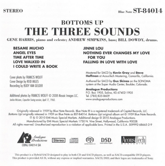 The 3 Sounds - Bottom's Up (Hybrid SACD)