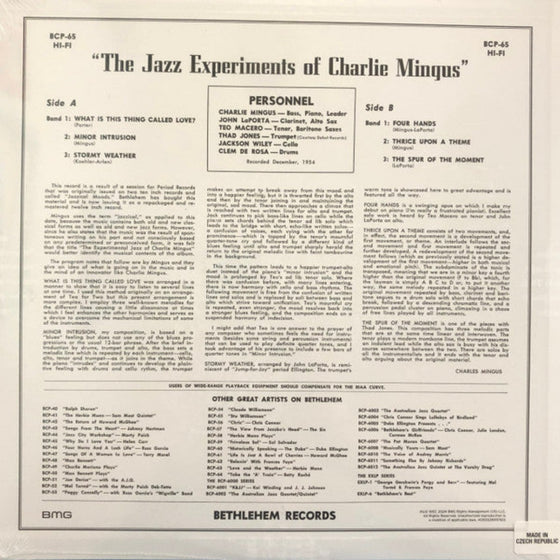 Charles Mingus - The Jazz Experiments Of Charlie Mingus 