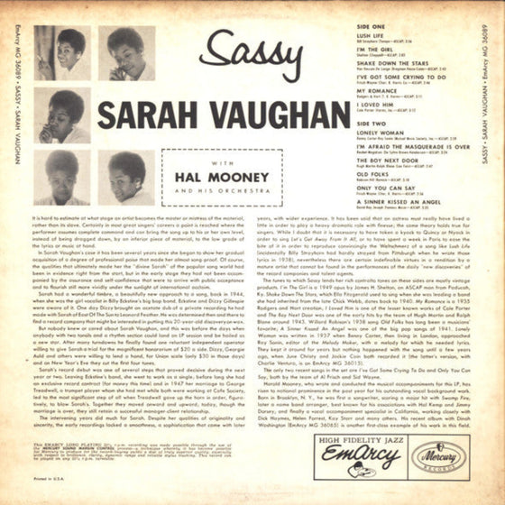 Sarah Vaughan – Sassy