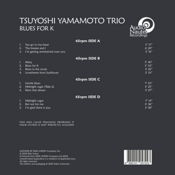 The Tsuyoshi Yamamoto Trio - Blues For K 