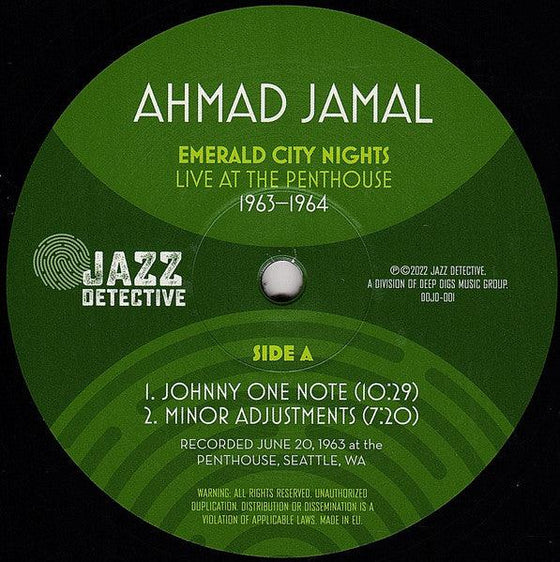 Ahmad Jamal – Emerald City Nights Live At The Penthouse 1963-1964 (2LP) - AudioSoundMusic