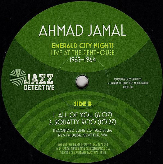 Ahmad Jamal – Emerald City Nights Live At The Penthouse 1963-1964 (2LP) - AudioSoundMusic