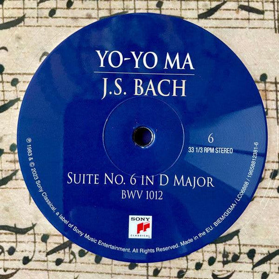 Bach - 6 Suites for Unaccompanied Cello - Yo-Yo Ma - The 1983 Sessions (3LP, Picture disc, Japanese Edition) - AudioSoundMusic