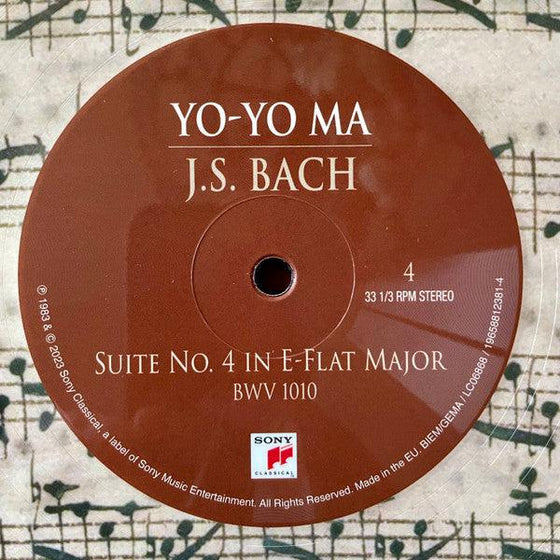 Bach - 6 Suites for Unaccompanied Cello - Yo-Yo Ma - The 1983 Sessions (3LP, Picture disc, Japanese Edition) - AudioSoundMusic