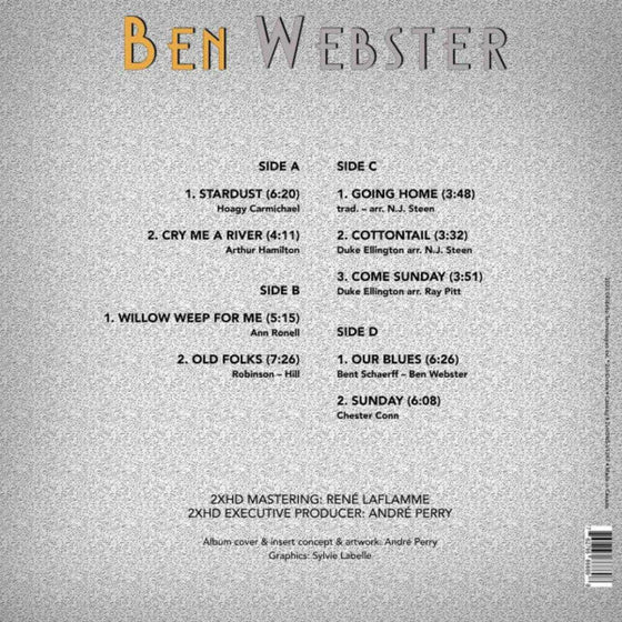 Ben Webster - Stardust (2LP, 45RPM, 200g) - AudioSoundMusic