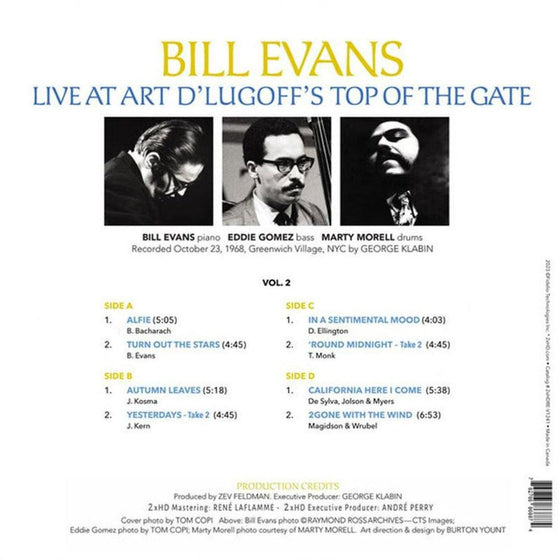 Bill Evans – Live At Art D'Lugoff's Top Of The Gate Volume 2 (2LP, 45RPM, 200g) - AudioSoundMusic