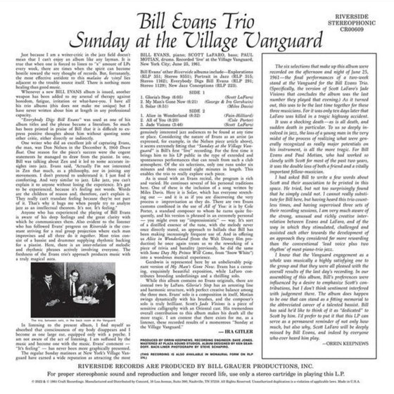 Bill Evans - Sunday at The Village Vanguard (Craft Recordings) - AudioSoundMusic