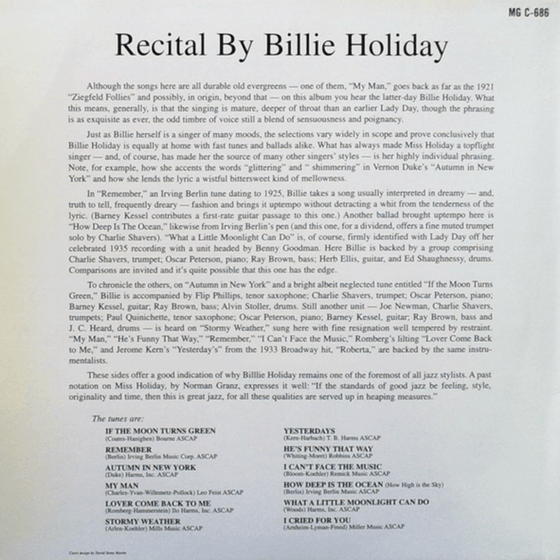 Billie Holiday - Recital by Billie Holiday - Audiophile