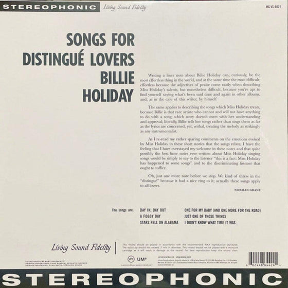 Billie Holiday - Songs For Distingue Lovers - AudioSoundMusic