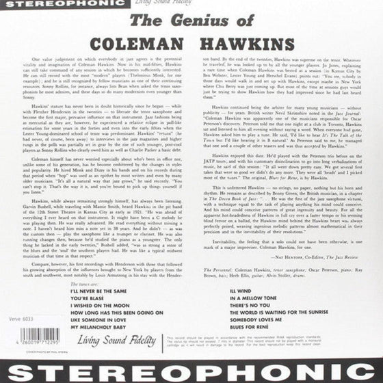 Coleman Hawkins – The Genius Of Coleman Hawkins