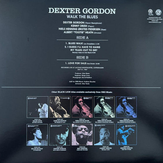 Dexter Gordon – Walk The Blues (Blue vinyl) - AudioSoundMusic