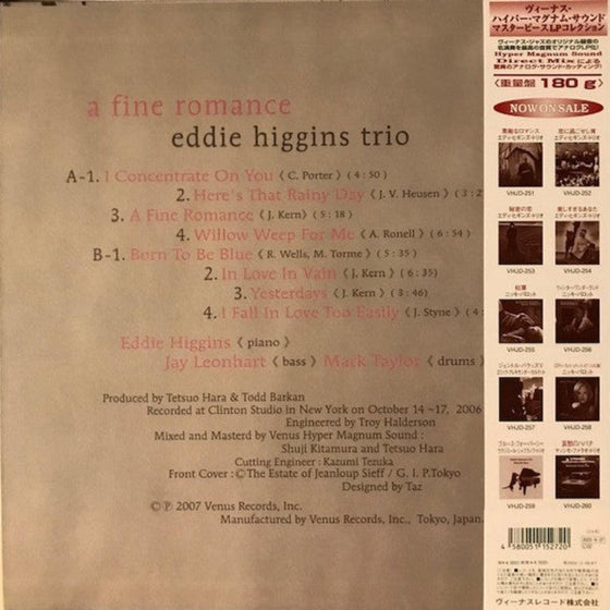 Eddie Higgins Trio – A Fine Romance (Japanese edition) - AudioSoundMusic