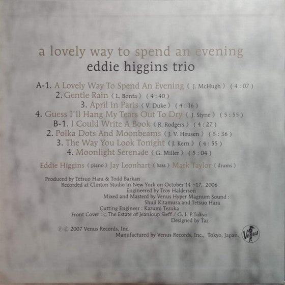 Eddie Higgins Trio - A Lovely Way To Spend An Evening (Japanese edition) - AudioSoundMusic