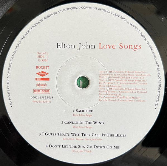 Elton John - Love Songs (2LP) - AudioSoundMusic