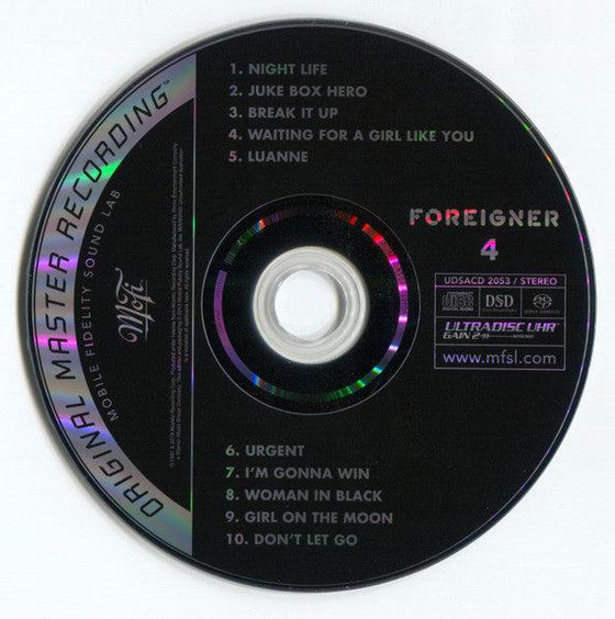 Foreigner - 4 (Hybrid SACD, Ultradisc UHR) - AudioSoundMusic