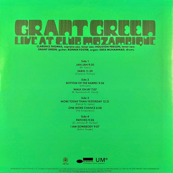 Grant Green - Live At Club Mozambique (2LP) - AudioSoundMusic