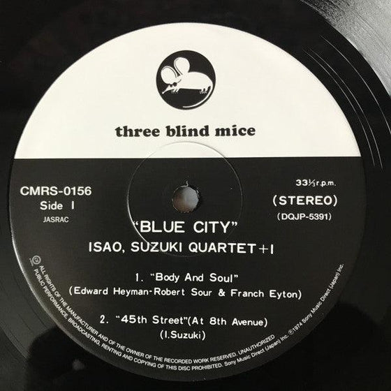 Isao Suzuki Quartet + 1 – Blue City (Japanese edition) - AudioSoundMusic