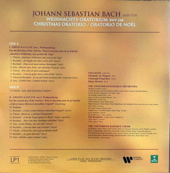 Johann Sebastian Bach – Weihnachtsoratorium - Ton Koopman  AUDIOPHILE