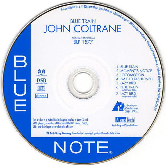 John Coltrane – Blue Train (Hybrid SACD) - AudioSoundMusic