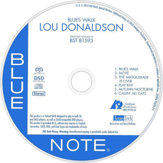 Lou Donaldson – Blues Walk (Hybrid SACD)