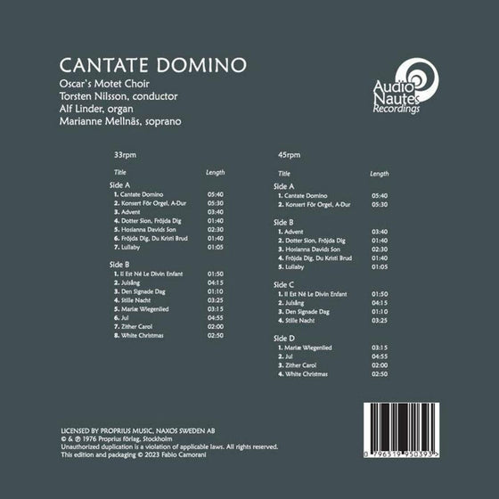 Oscar's Motet Choir - Cantate Domino (3LP, 33 & 45RPM, 1STEP) - AudioSoundMusic