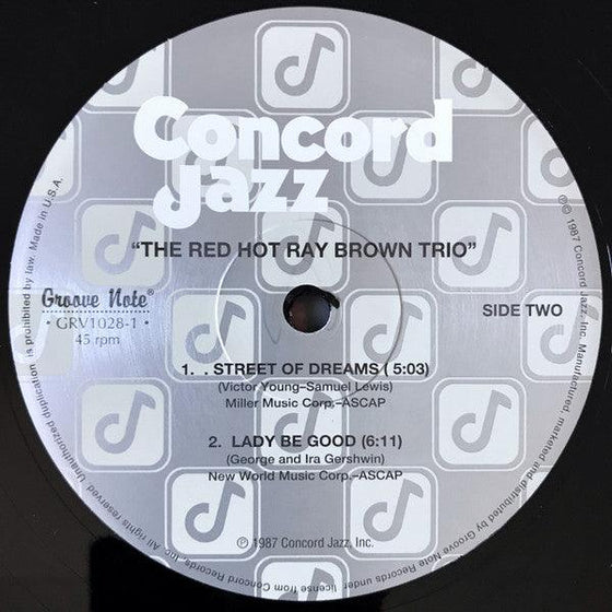 Ray Brown Trio – The Red Hot Ray Brown Trio (2LP, 45RPM) - AudioSoundMusic