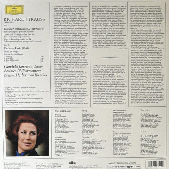 Richard Strauss - Tod und Verklärung & Vier letzte Lieder - Herbert von Karajan & The Berliner Philharmoniker AUDIOPHILE