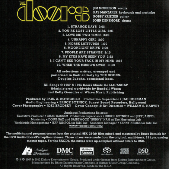 The Doors - Strange Days (Hybrid SACD) - Audiophile