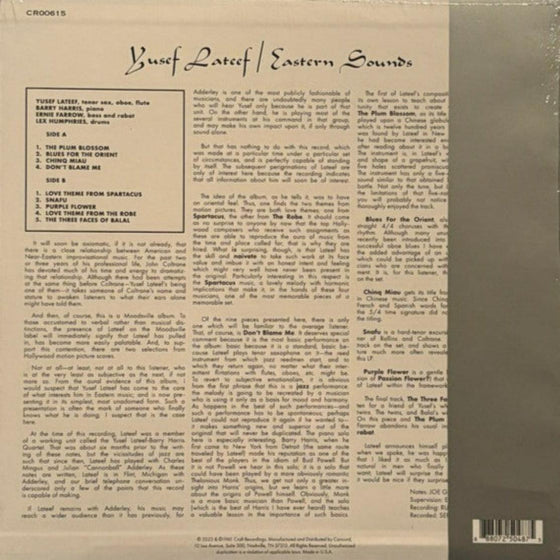 Yusef Lateef – Eastern Sounds (Craft Recordings) - AudioSoundMusic