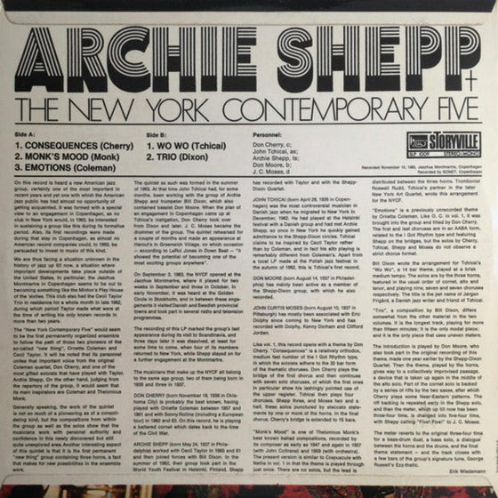 Archie Shepp and the New York Contemporary Five Volume 2 - AudioSoundMusic