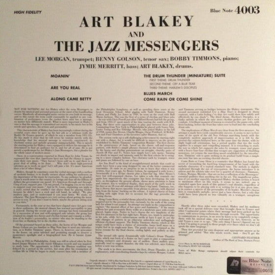 Art Blakey And The Jazz Messengers – Moanin' (2LP, 45RPM) - AudioSoundMusic