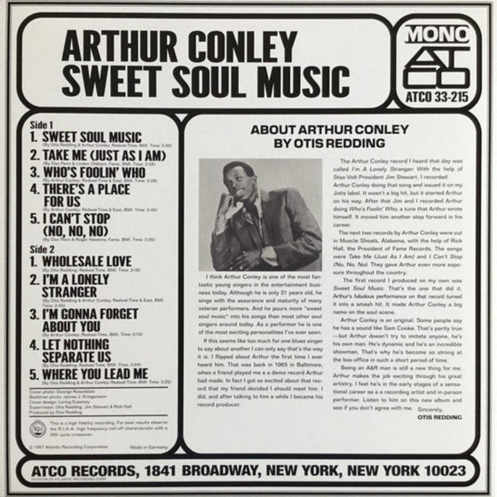 Arthur Conley – Sweet Soul Music (Mono, Clear vinyl) - AudioSoundMusic