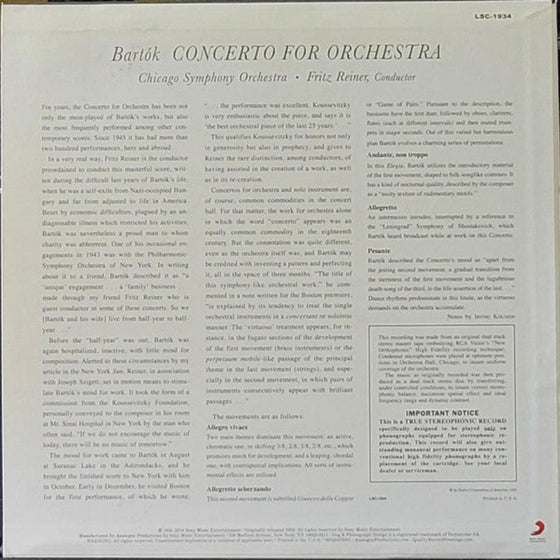 Bartok - Concerto for Orchestra - Fritz Reiner - AudioSoundMusic