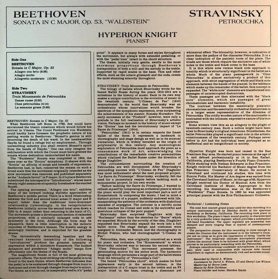 Beethoven Sonata In C Major & Stravinsky Petrouchka - Hyperion Knight (1LP, 33RPM, 200g) - AudioSoundMusic