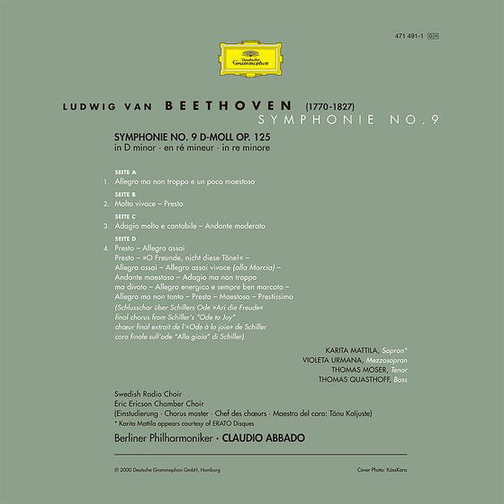 Beethoven - Symphony No.9 - Claudio Abbado & The Berliner Philharmoniker Orchestra (2LP) - AudioSoundMusic