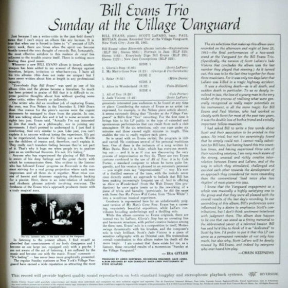 Bill Evans - Sunday at The Village Vanguard (2LP, 45 RPM, Box, 1STEP) - AudioSoundMusic