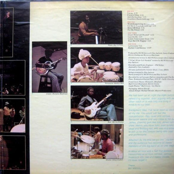 Bill Withers - Live at Carnegie Hall (2LP, Ultra Analog, Half-speed Mastering) - AudioSoundMusic