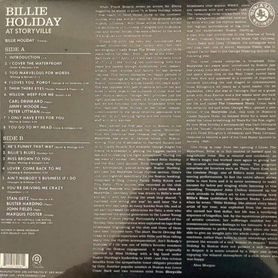 Billie Holiday - At Storyville (140g) - AudioSoundMusic