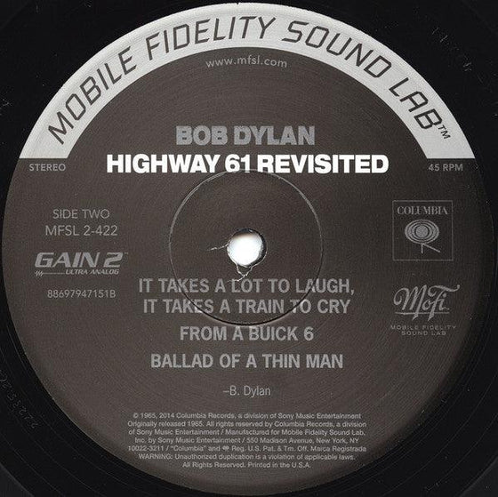 Bob Dylan – Highway 61 Revisited (2LP, 45RPM, Ultra Analog, Half-speed Mastering) - AudioSoundMusic