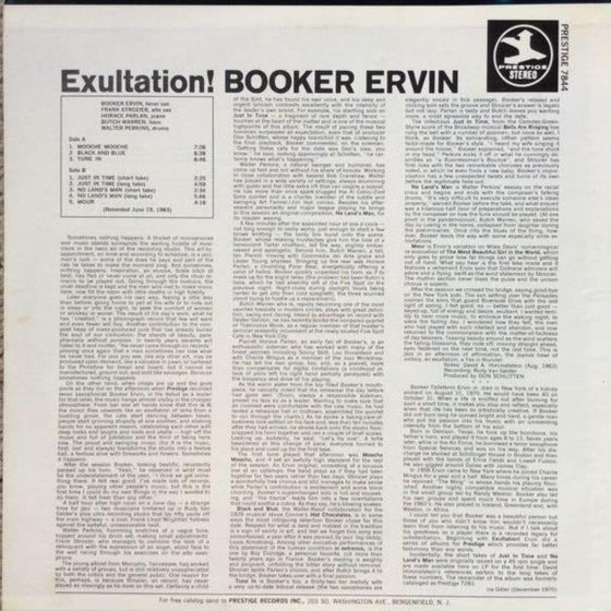 Booker Ervin - Exultation! - AudioSoundMusic