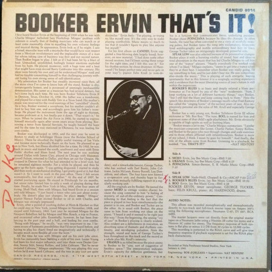 Booker Ervin - That's It (Pure Pleasure) - AudioSoundMusic