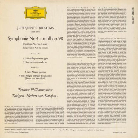 Brahms - Symphony N°4 – Herbert Von Karajan (Digital Recording) - AudioSoundMusic