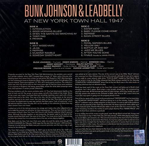 Bunk Johnson & Leadbelly at New York Town Hall 1947 (2LP) - AudioSoundMusic