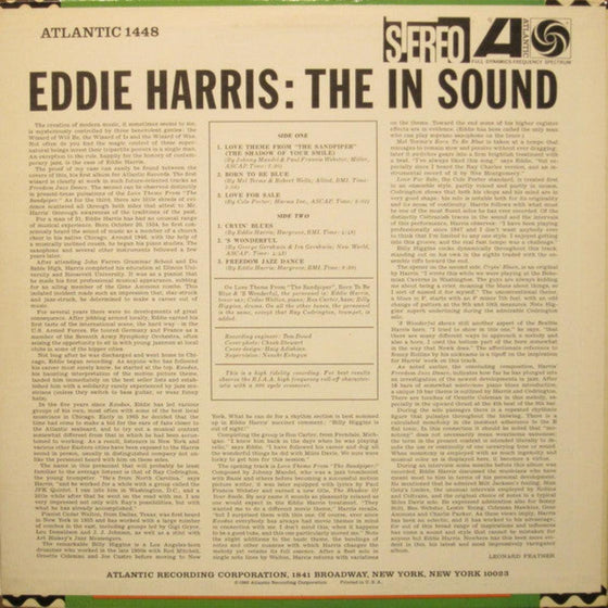 Eddie Harris - The In Sound - AudioSoundMusic