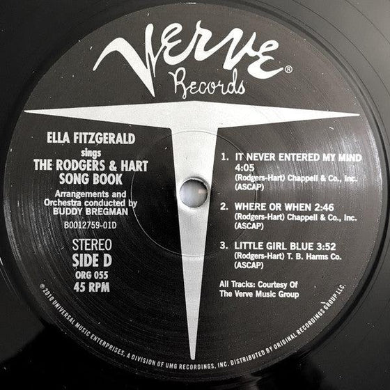 Ella Fitzgerald – Sings The Rodgers And Hart Song Book Volume 1 (2LP, 45RPM) - AudioSoundMusic