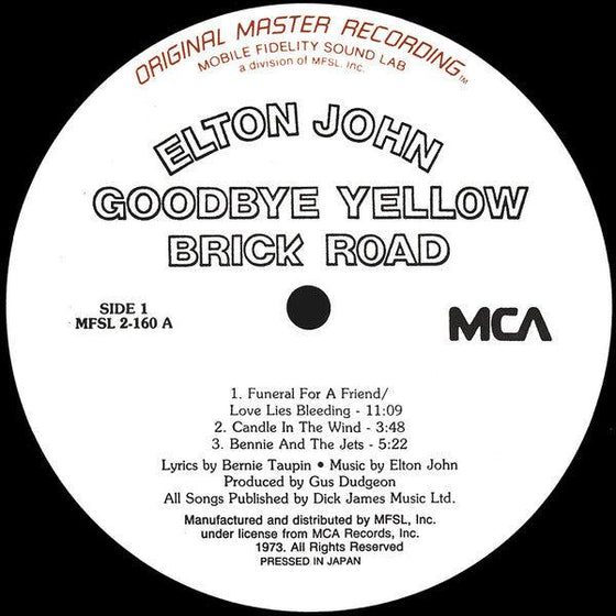 Elton John – Goodbye Yellow Brick Road (2LP, Half-speed Mastering, SuperVinyl) - AudioSoundMusic